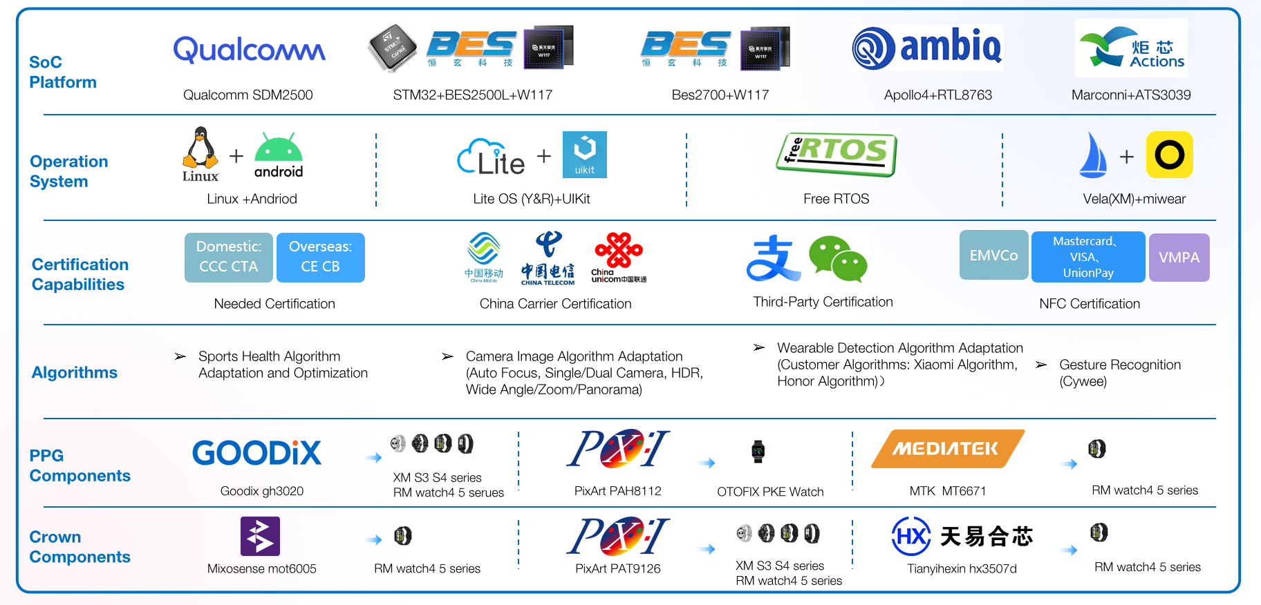 Wearable SoC Solutions